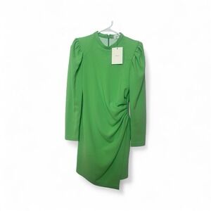 A.L.C. Cady Jane Sheath‎ Dress Spring Bouquet Green Ruched Retro 80's Size 0 NWT